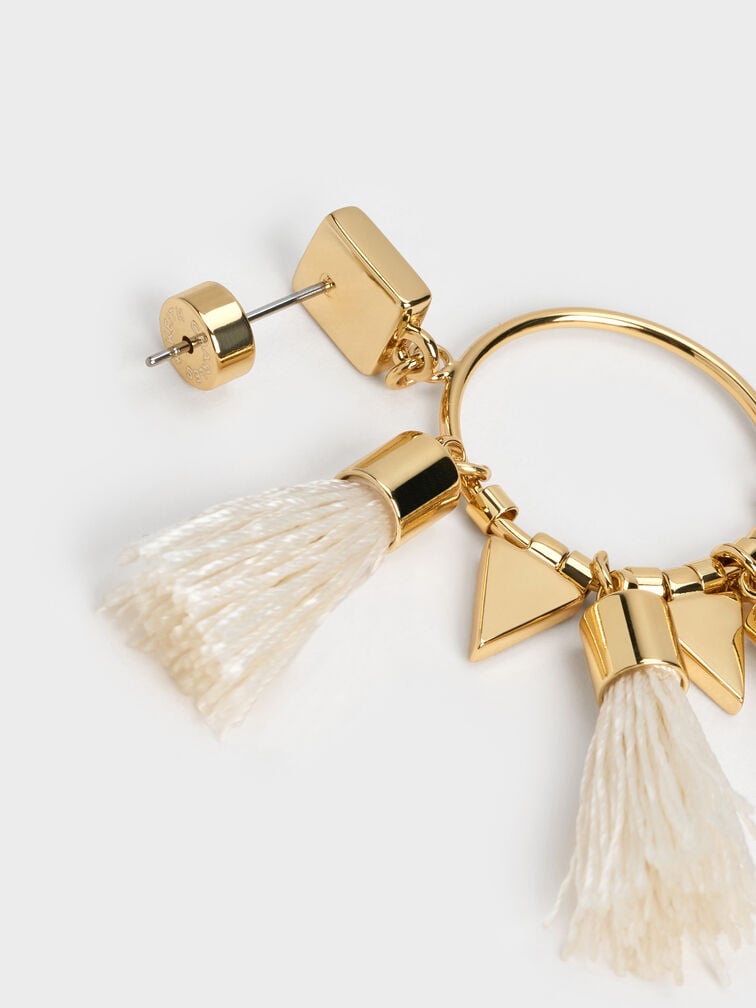 Anting Tassel Drop Orelia, Cream, hi-res