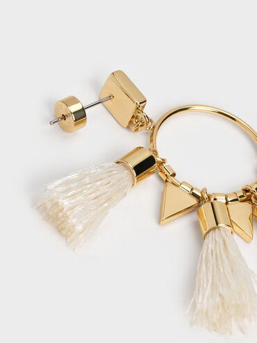 Anting Tassel Drop Orelia, Cream, hi-res
