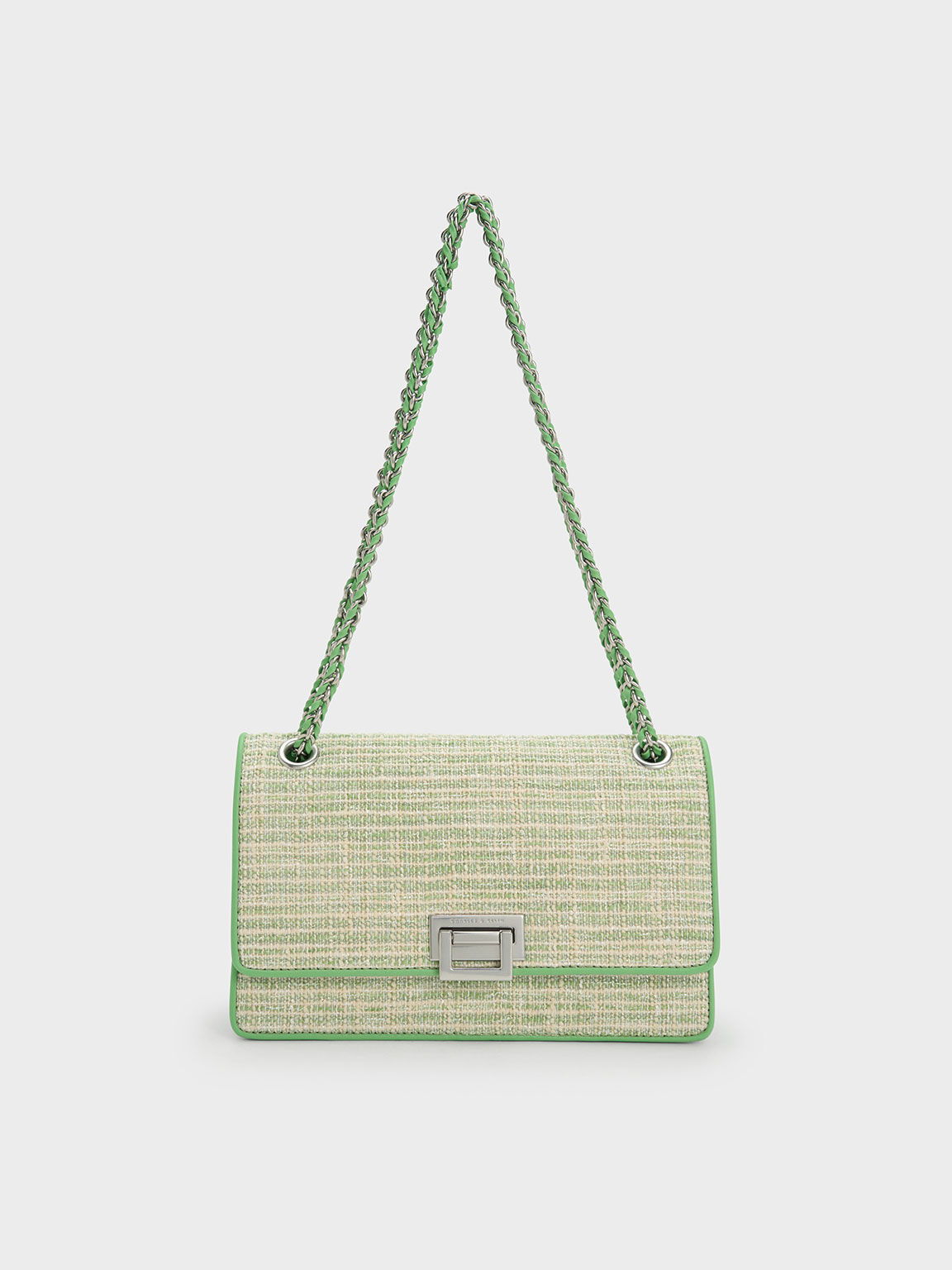 Charles and keith deals metallic push lock bag