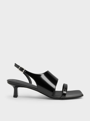 Sandal Slingback Slant-Heel, Black Box, hi-res