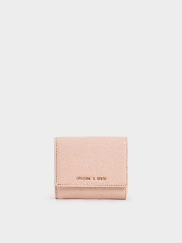 Mini Snap-Button Small Wallet, Pink, hi-res
