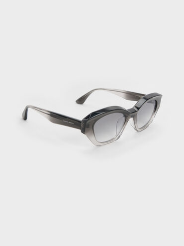 Kacamata Onyx Cat-Eye Ombre, Grey, hi-res