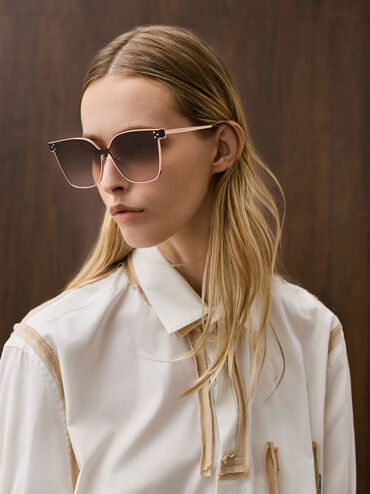 Kacamata Butterfly Ginny, Rose Gold, hi-res