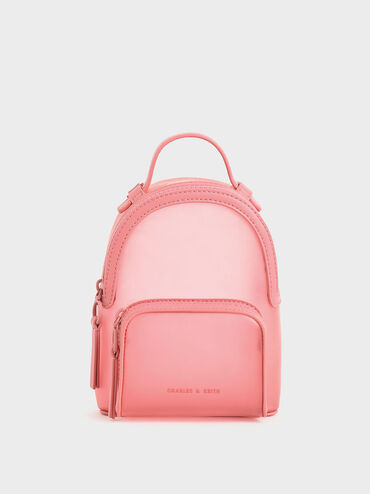 Tas Backpack See-Through, Pink, hi-res