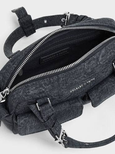Tas Bowling Multi-Pocket Denim Rachel, Denim Blue, hi-res