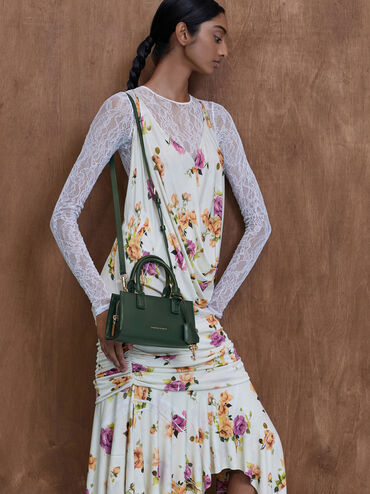 Mini Kerry Top Handle Bag, Dark Green, hi-res