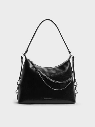 Tas Hobo Chain Atwood, Noir, hi-res
