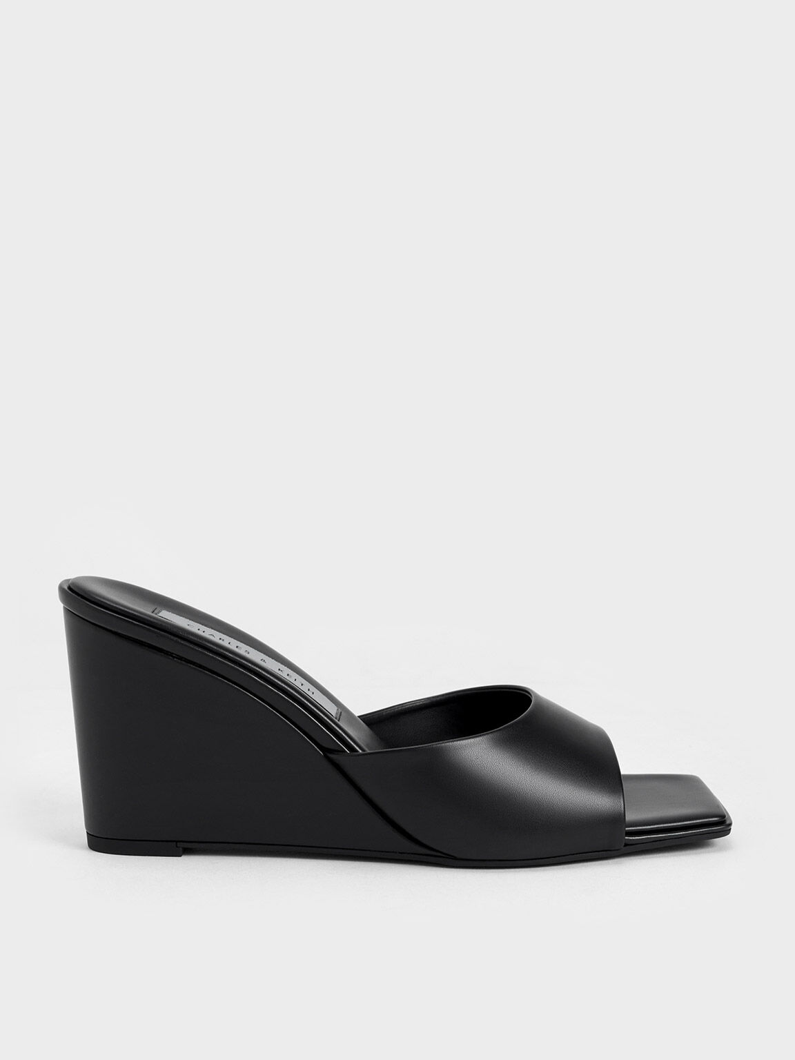 Black Square Toe Wedges CHARLES KEITH ID