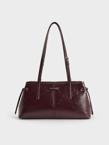 Tas Bahu Elongated-Handle Noane, Wineberry Red, hi-res