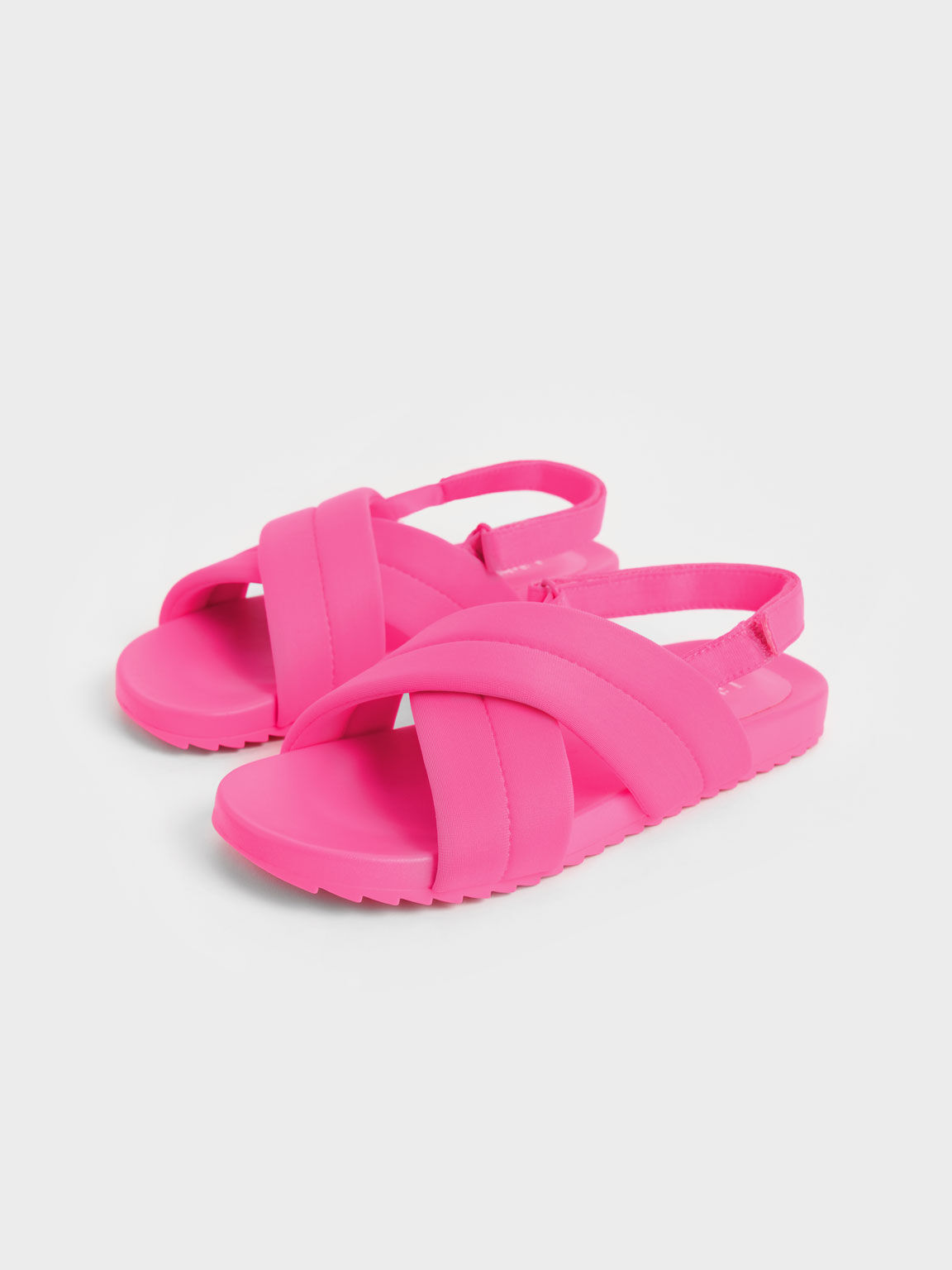 Sandal Girls' Padded Back-Strap, Fuchsia, hi-res