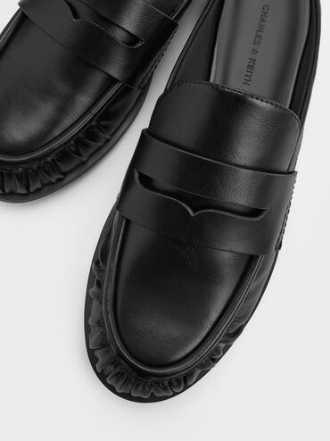 Dylan Penny Loafer Mules, Black, hi-res