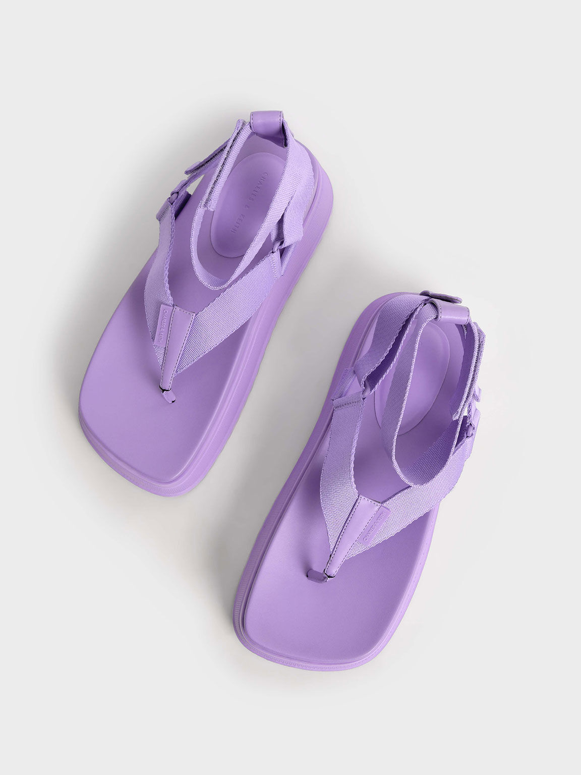Sandal Thong Joss Flatform Ankle-Strap, Purple, hi-res