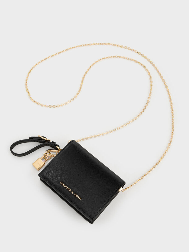 Dompet Kecil Scottie Recycled Leather, Black, hi-res