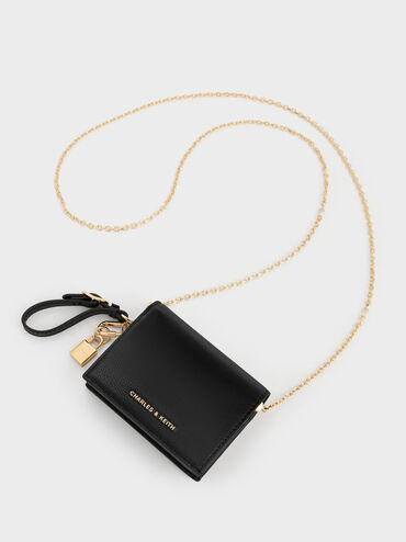 Dompet Kecil Scottie Recycled Leather, Black, hi-res