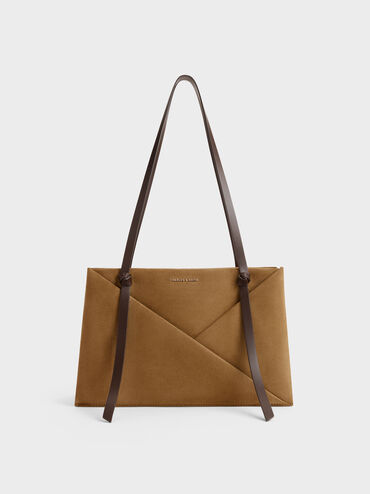 Midori Two-Tone Geometric Tote Bag, Sahara Sand, hi-res