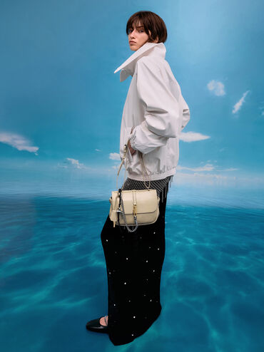 Charm Rope-Knot Dolphin Delfina, Noir, hi-res