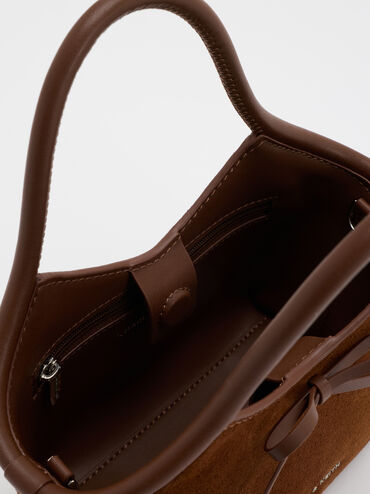 Tas Top Handle Tubular Bow Hazel, Pecan Brown, hi-res