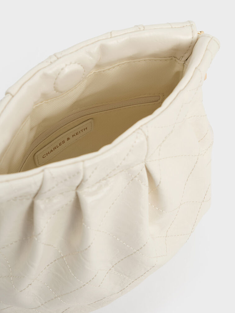 Duo Chain-Handle Two-Way Backpack, Cream, hi-res