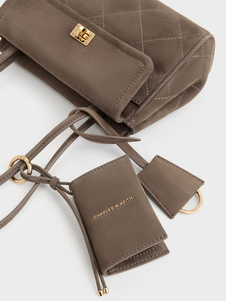Tas Tote Quilted Apfra, Stone Grey, hi-res