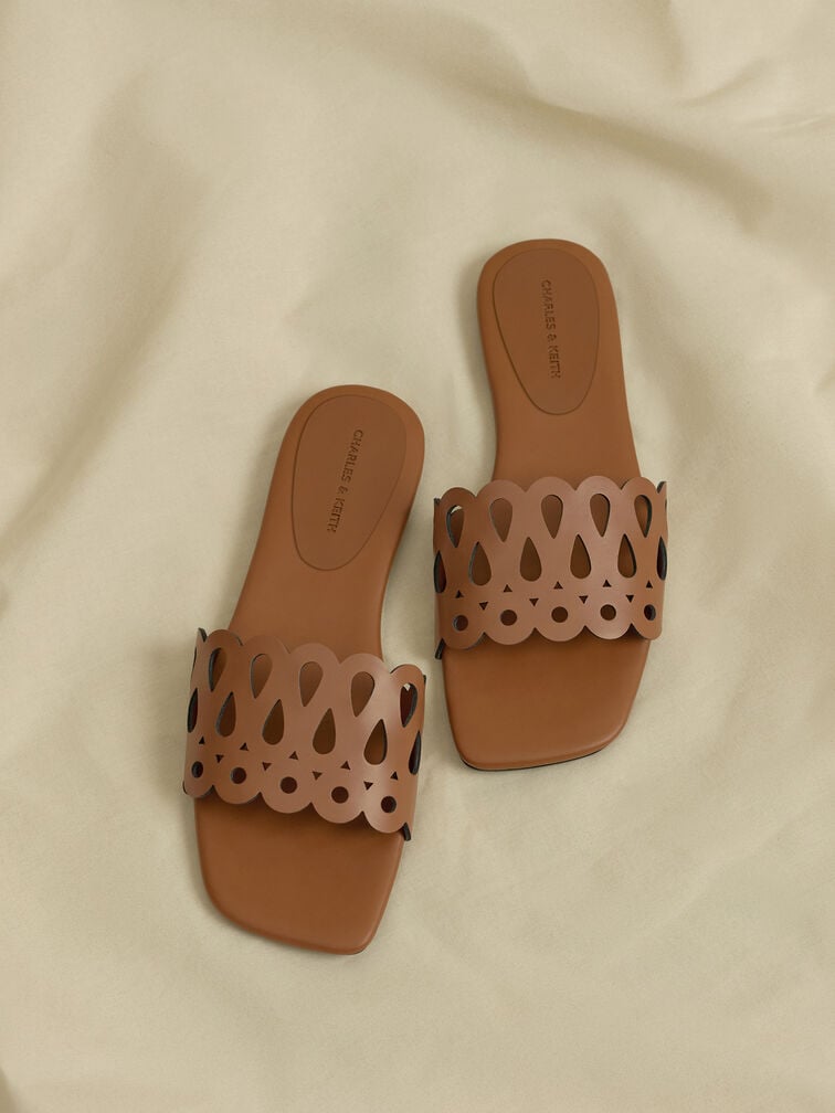 Sandal Slide Cut-Out, Cognac, hi-res