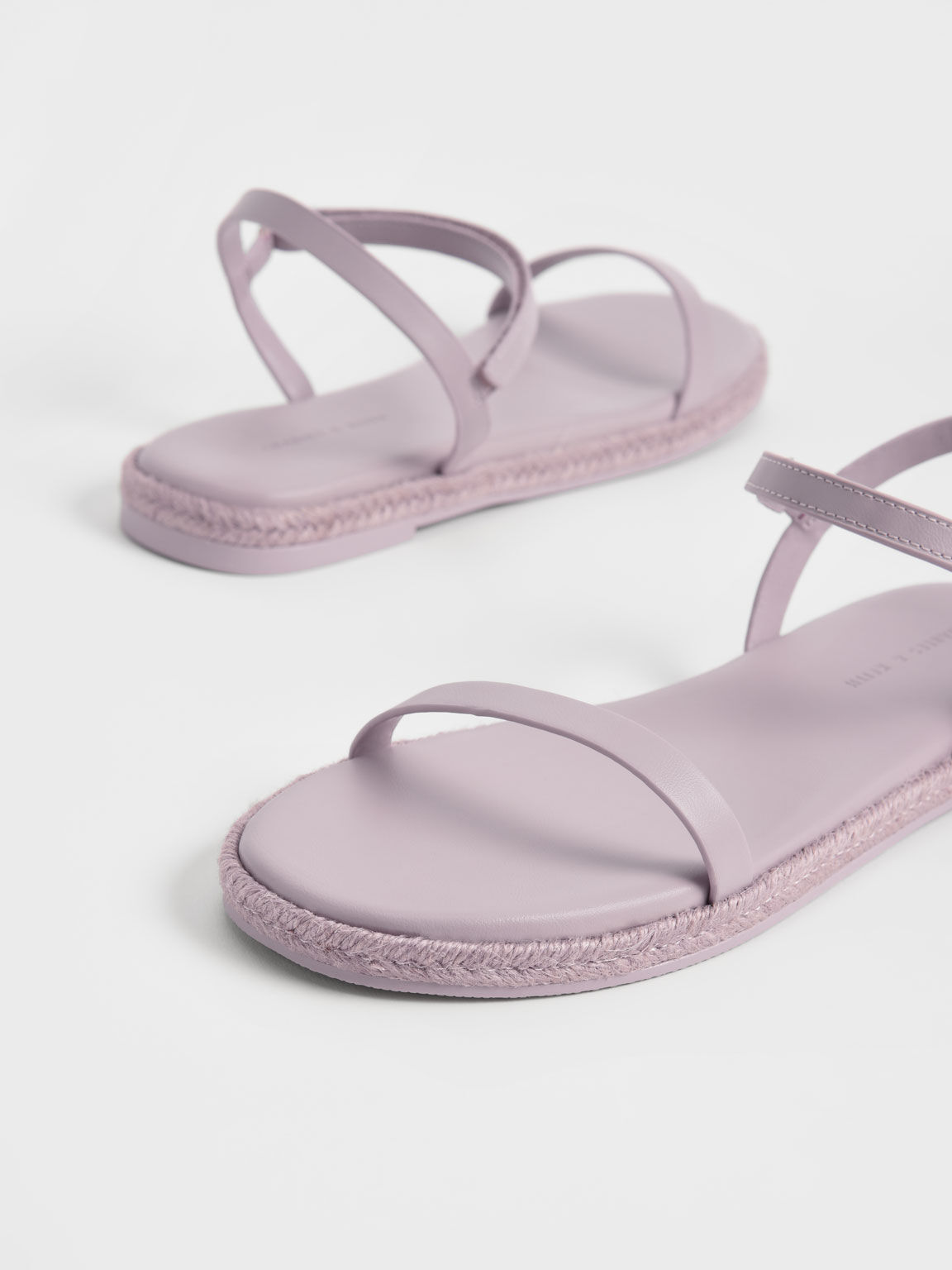Sandal Flat Espadrille Ankle-Strap, Lilac, hi-res