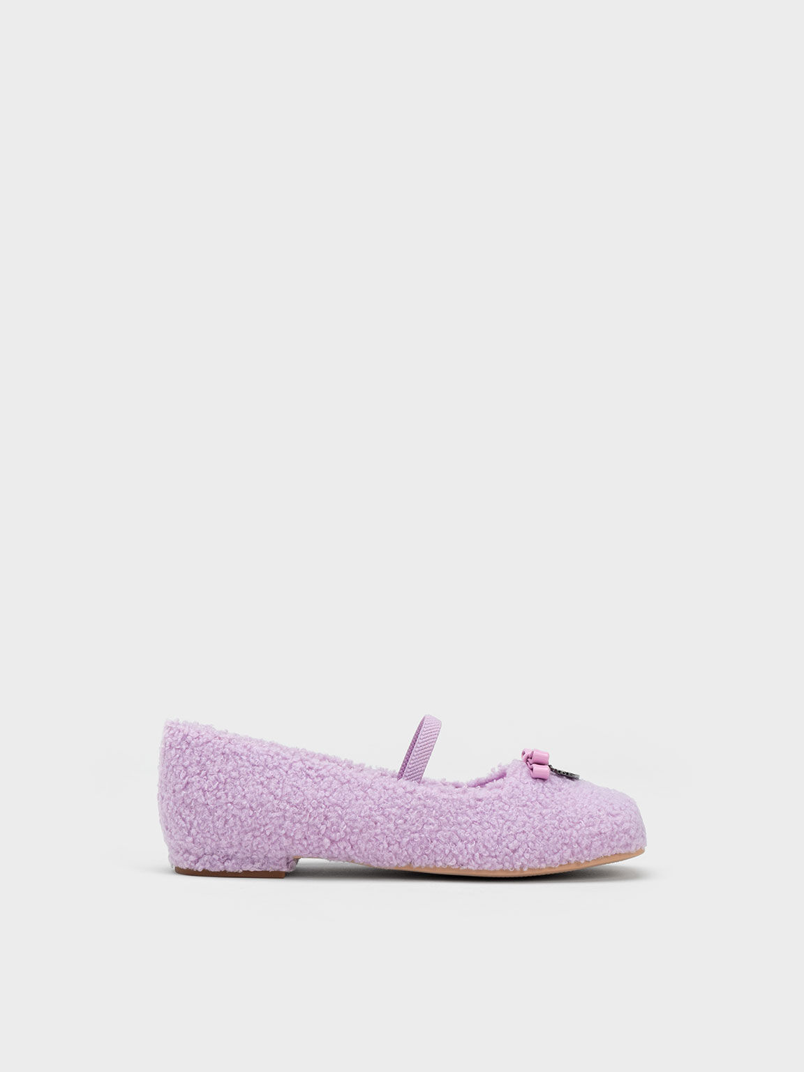 Sepatu Ballerina Girls' Furry Bow Judy Hopps, Lilac, hi-res