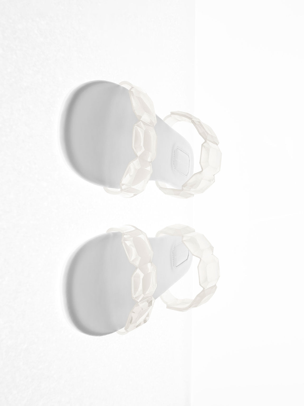 Sandal Slide Gem-Strap, White, hi-res