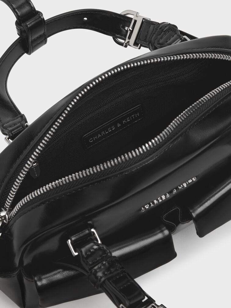 Rachel Multi-Pocket Bowling Bag, Noir, hi-res