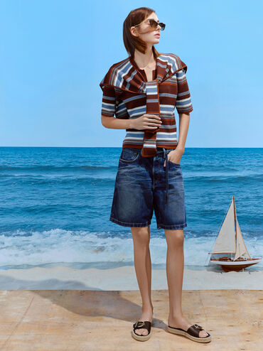 Sandal Espadrille Buckled Kaida, Maroon, hi-res