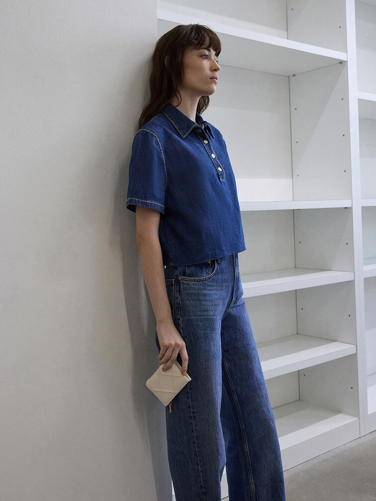 Dompet Quilted Eleni, Cream, hi-res