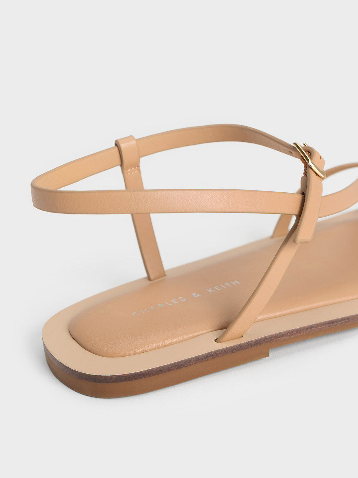 Sandal Toe Ring Textured Asymmetric, Tan, hi-res