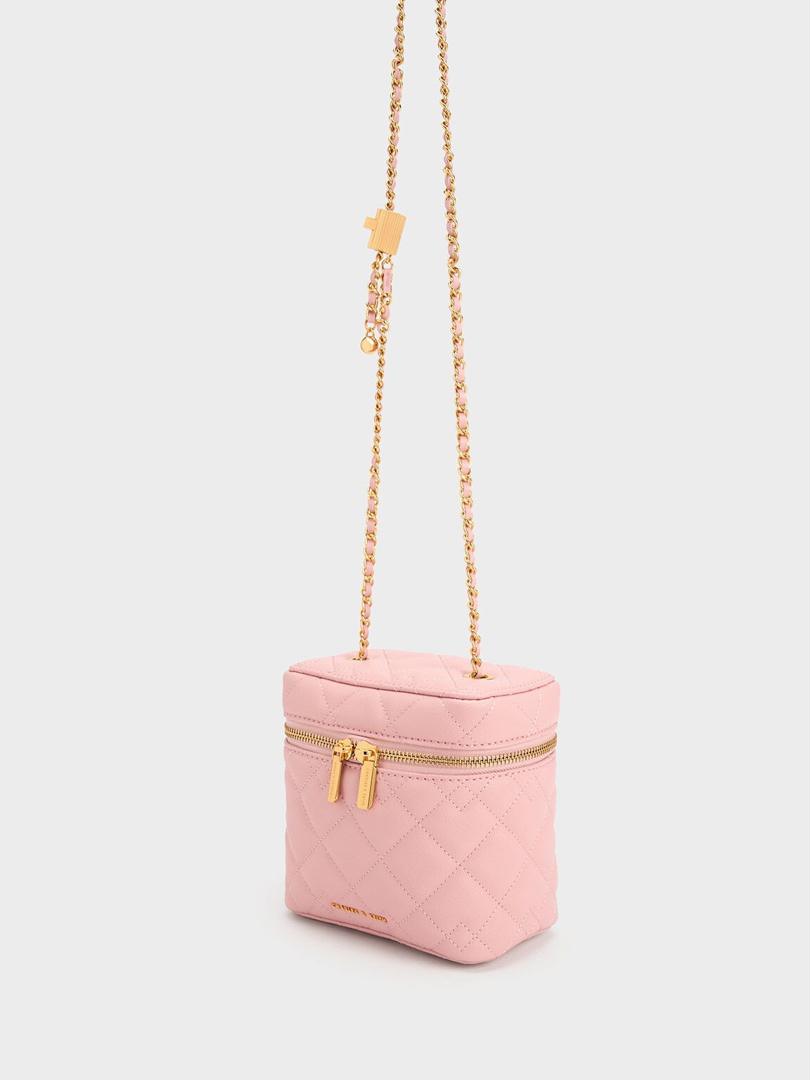 Nezu Quilted Boxy Bag, Light Pink, hi-res