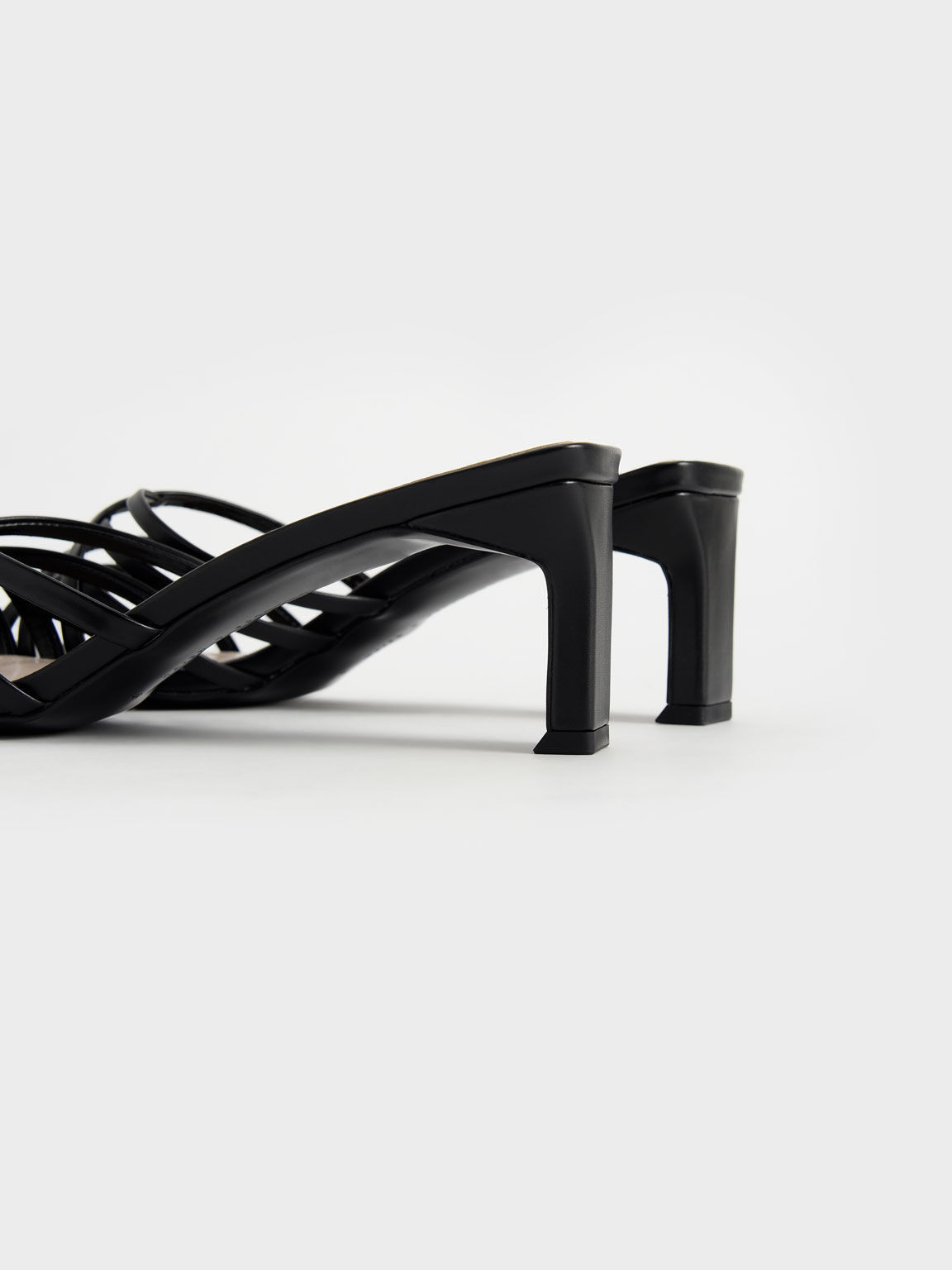Sandal Asymmetric Strappy, Black, hi-res