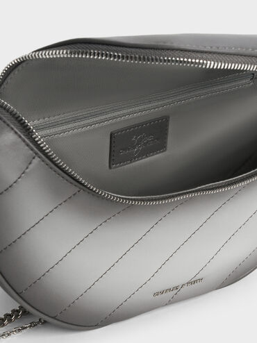 Tas Selempang Philomena Half-Moon, Grey, hi-res