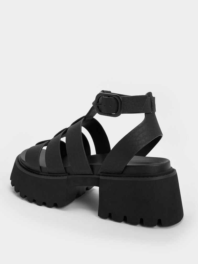Sandal Platform Nadine Gladiator, Black, hi-res