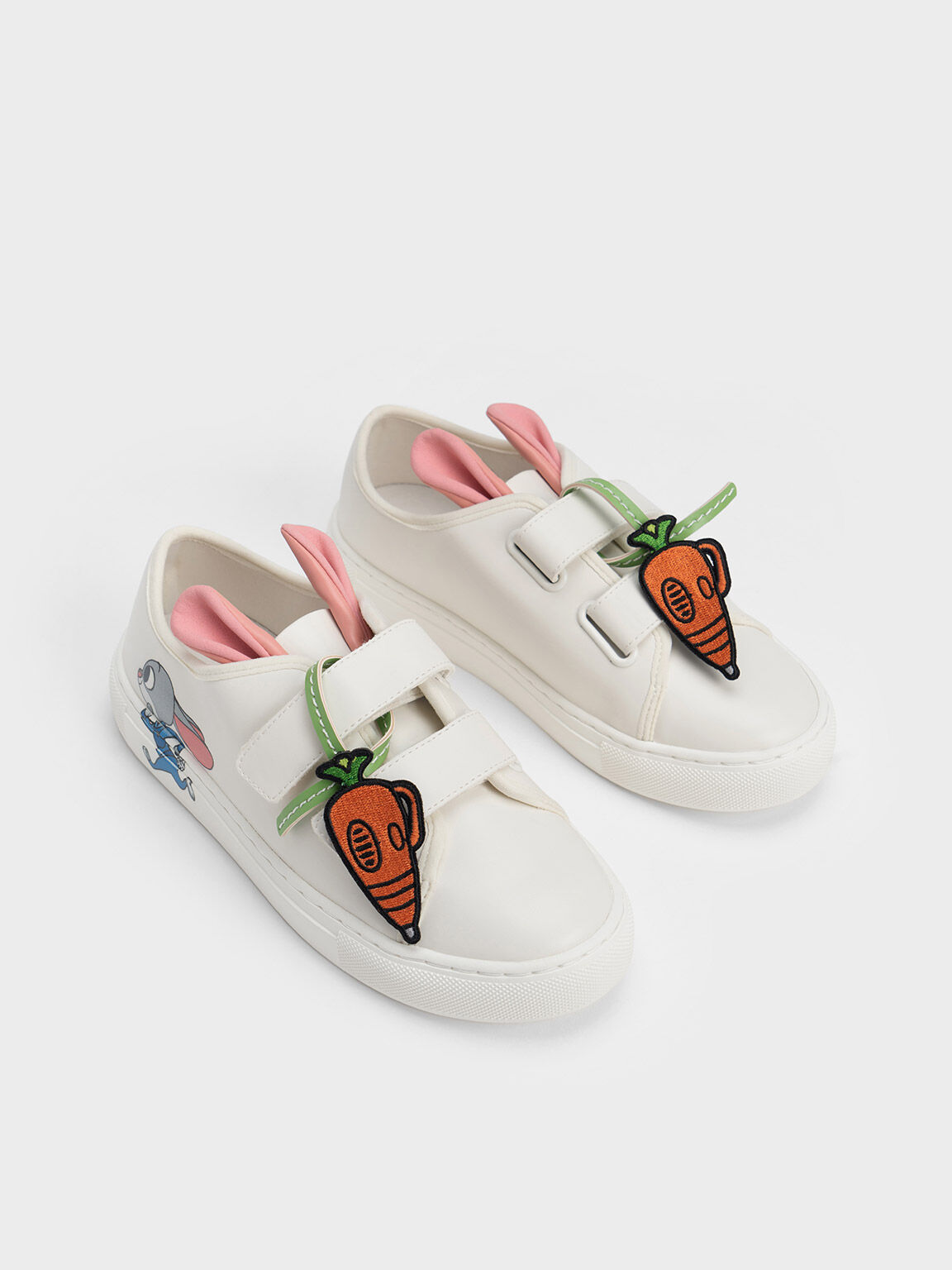 Girls' Judy Hopps Bunny Ear Sneakers, Chalk, hi-res