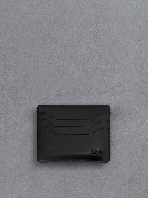Card Holder Multi-Slot Leather, Black, hi-res