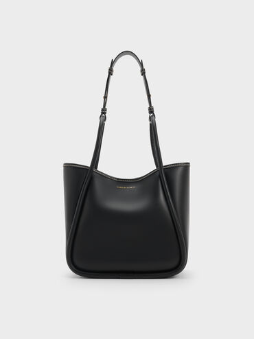 Mini Lyla Tubular Tote Bag, Black, hi-res