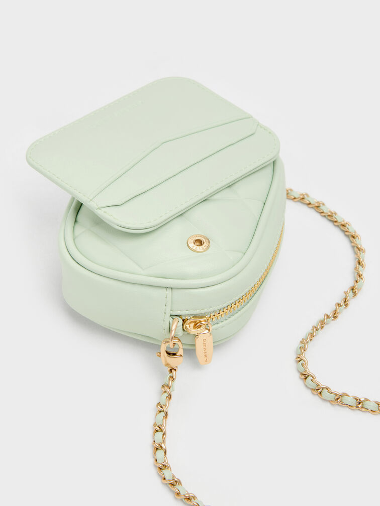 Arwen Quilted Mini Bag, Mint Green, hi-res
