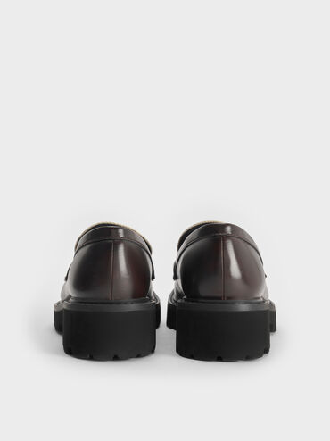 Sepatu Loafers Platform Metallic-Accent Lando Canvas Two-Tone, Multi, hi-res