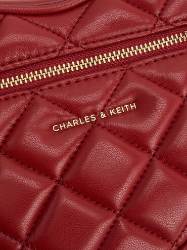 Tas Selempang Quilted Heart Pafutto, Tomato Red, hi-res