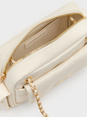 Duo Quilted Crossbody Bag, Cream, hi-res