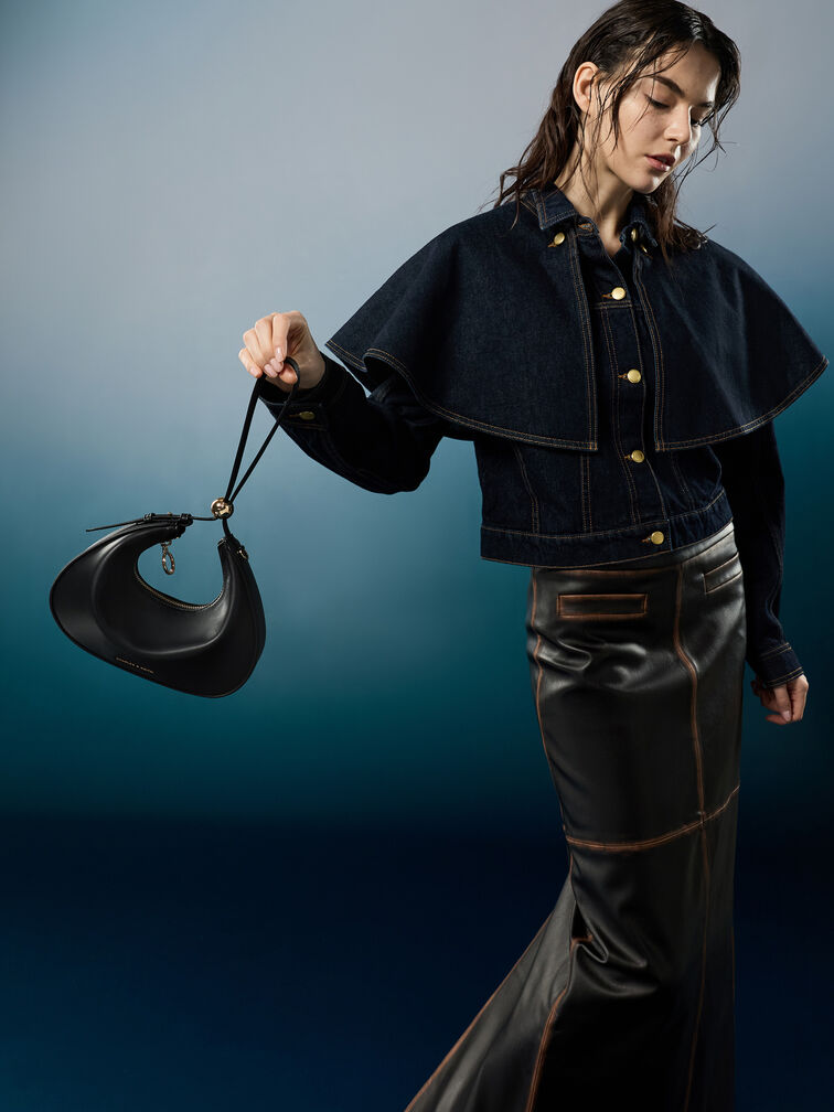 Tas Two-Way Chain Jesmyn, Black, hi-res