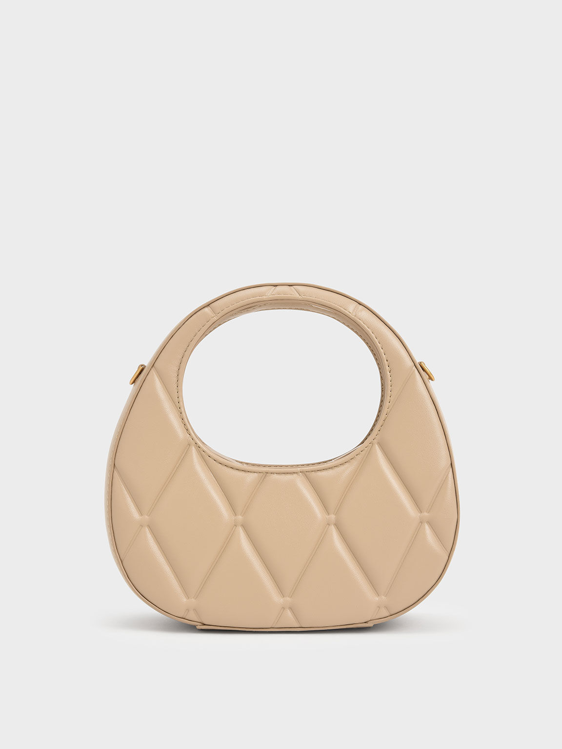 Tas Candy Quilted Crescent, Beige, hi-res