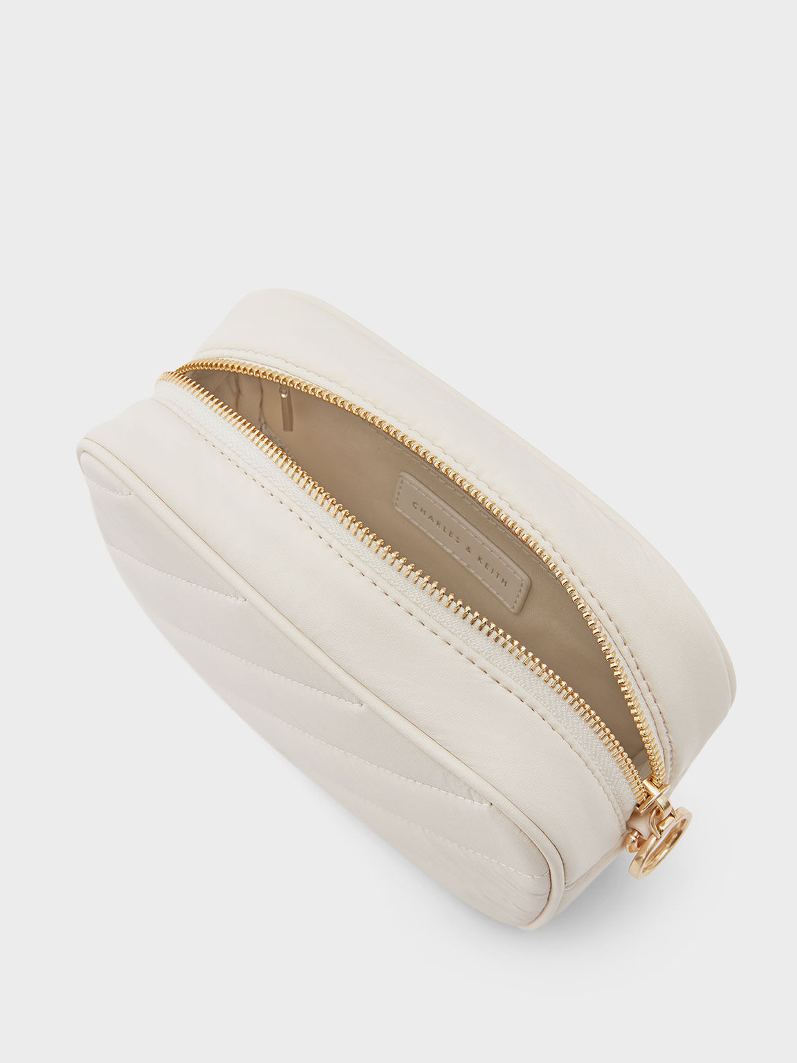Chailly Panelled Crossbody Bag & Pouch, Cream, hi-res