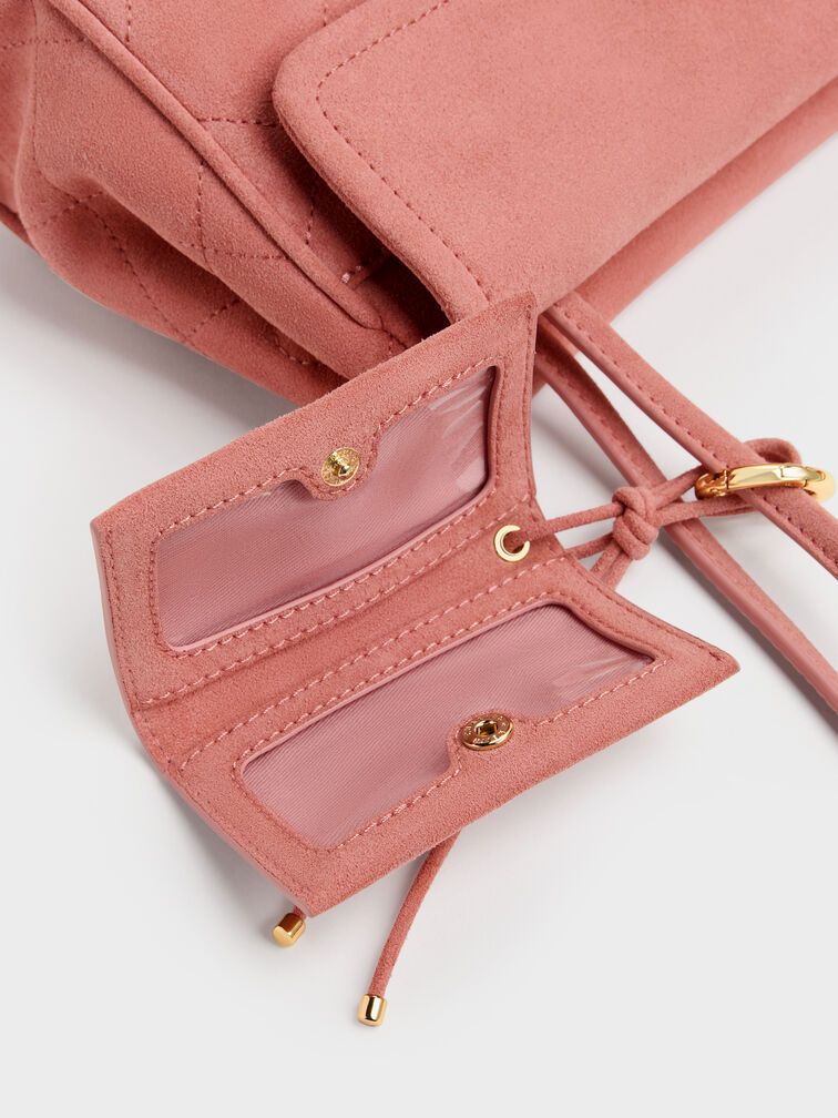 Tas Tote Quilted Apfra, Blush Pink, hi-res