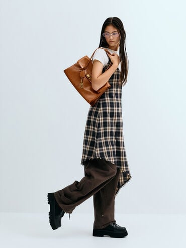 Kerry Trapeze Tote Bag, Distressed Tan, hi-res