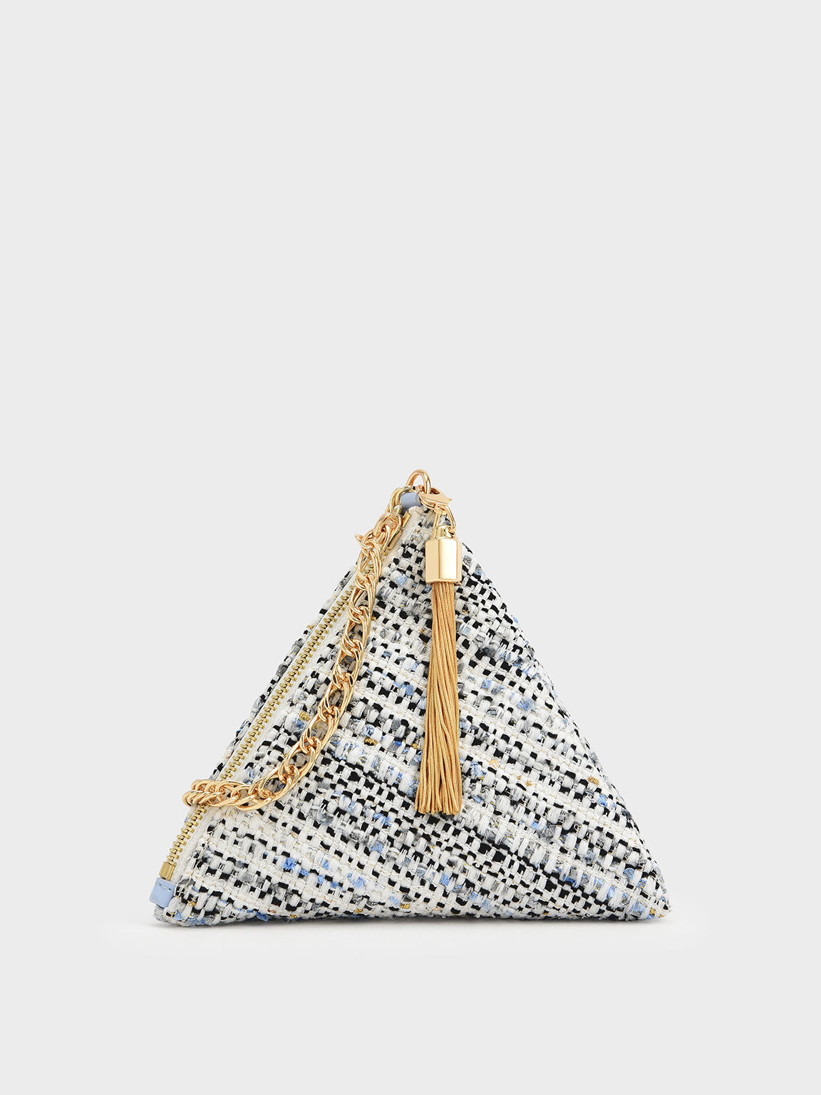 Koleksi C-Capsule: Tas Clutch Hera Tweed Pyramid, Multi, hi-res