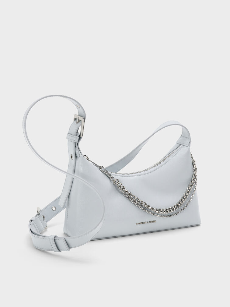 Atwood Chain-Embellished Shoulder Bag, Sea Salt Blue, hi-res