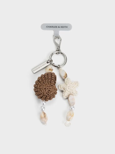 Charm Beaded Seashell-Starfish Crochet, Multi, hi-res